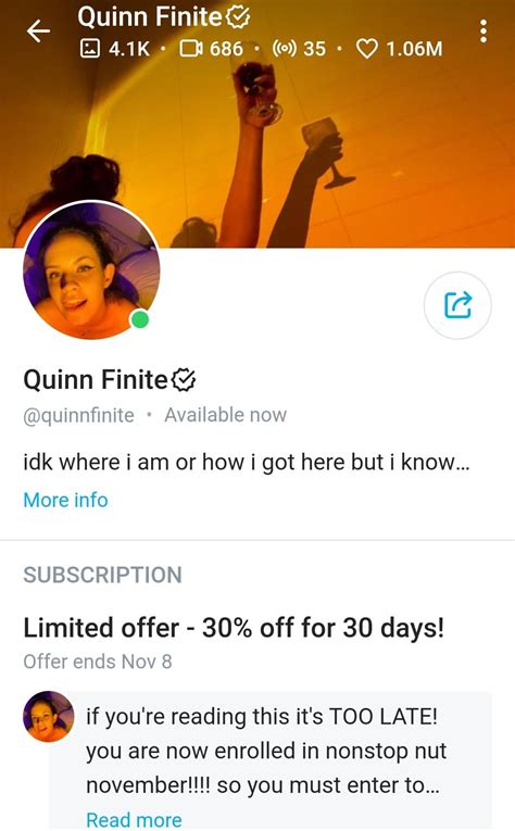 quinn finite leaks|Quinn finite : r/OnlyDaily